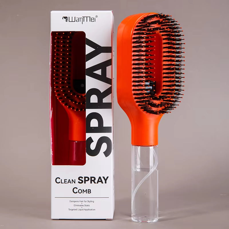 2In1 Sprayer Comb Detangling Scalp Massage Hairbrush with Spray Bottle Essential Oil Water Mist Spray Brush Anti-Static Summer