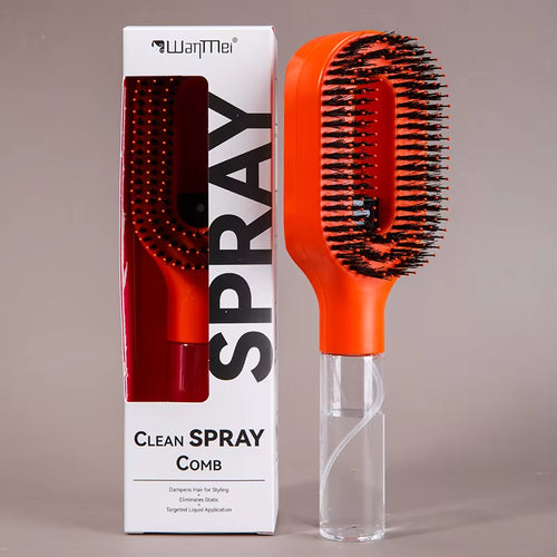 2In1 Sprayer Comb Detangling Scalp Massage Hairbrush with Spray Bottle Essential Oil Water Mist Spray Brush Anti-Static Summer