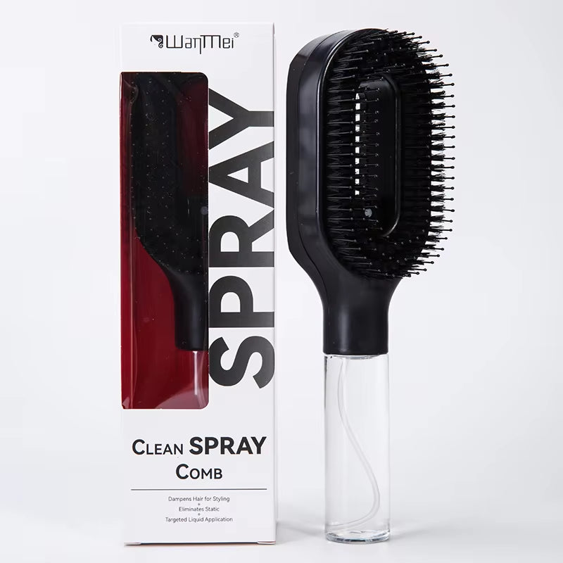 2In1 Sprayer Comb Detangling Scalp Massage Hairbrush with Spray Bottle Essential Oil Water Mist Spray Brush Anti-Static Summer